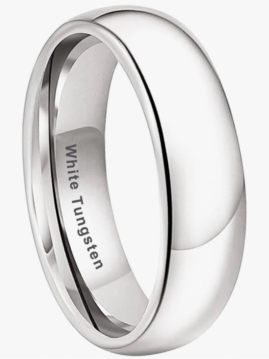 Tutiss Jewelry - NEW! TUTISS 6mm White Tungsten Rings Women's Wedding Band Domed
Polished-
Sz 6